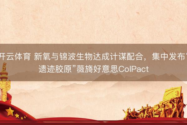 开云体育 新氧与锦波生物达成计谋配合，集中发布“遗迹胶原”薇旖好意思ColPact